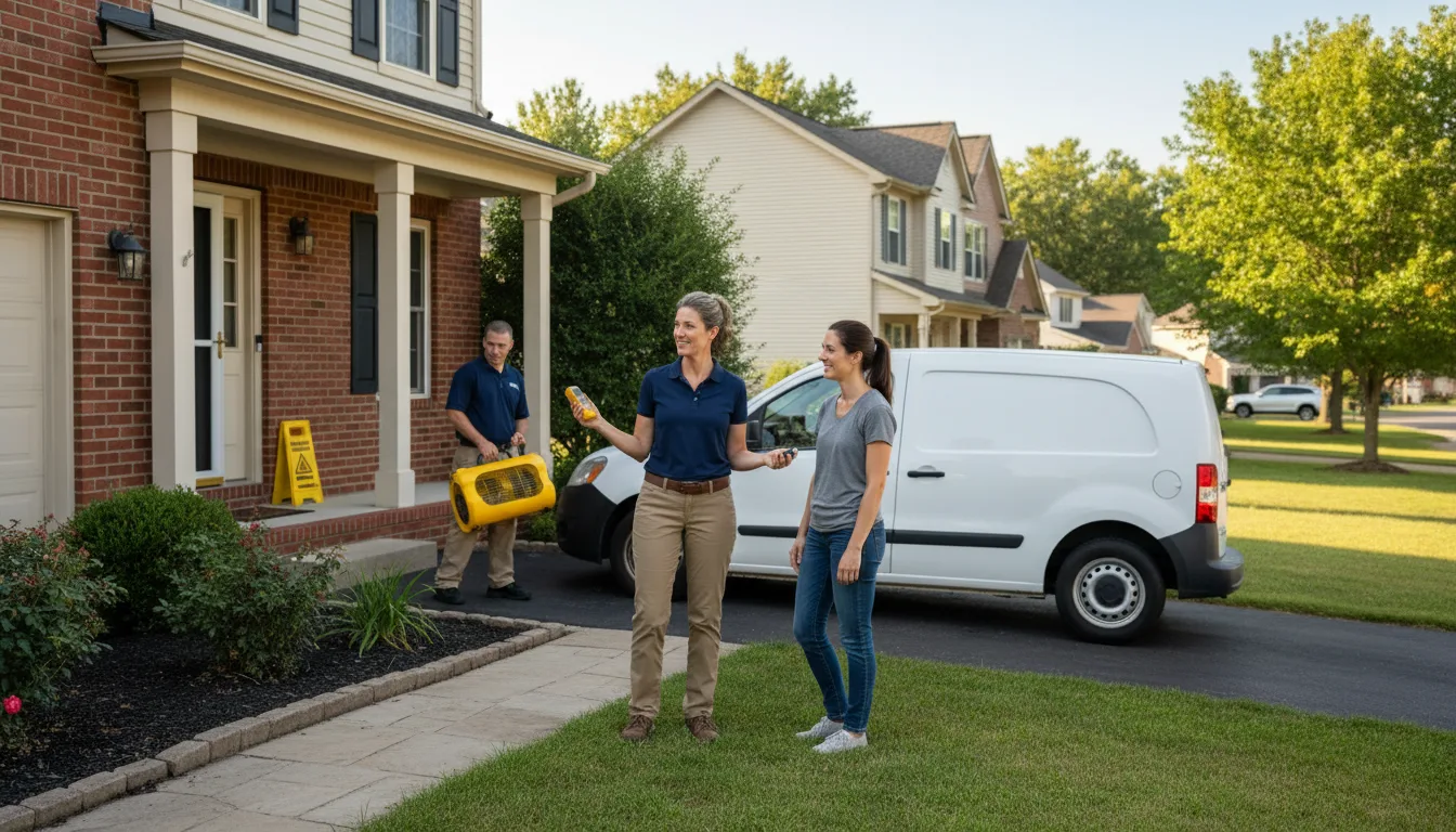 Residential water damage restoration in Reubens, ID